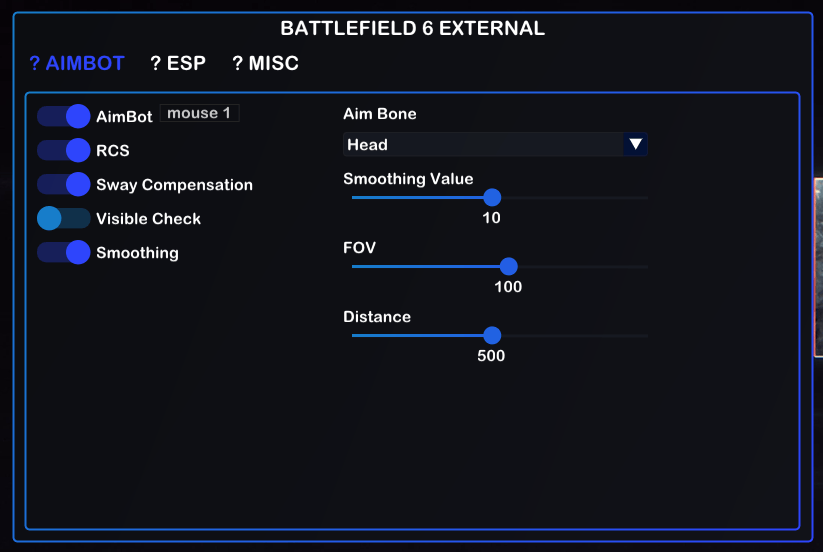 Battlefield 6 Aimbot Menu