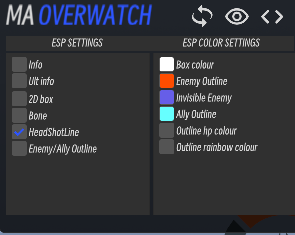 Overwatch 2 Outline Hacks Menu