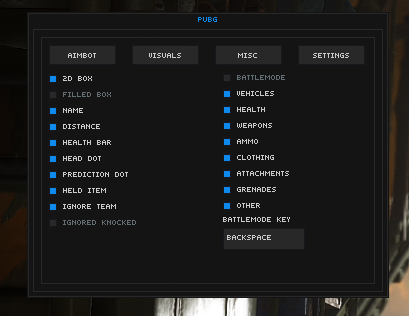 PUBG Hacks Menu